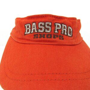 Bass Pro Shops Embroidered Logo Orange Adjustable Strap Back Unisex Visor